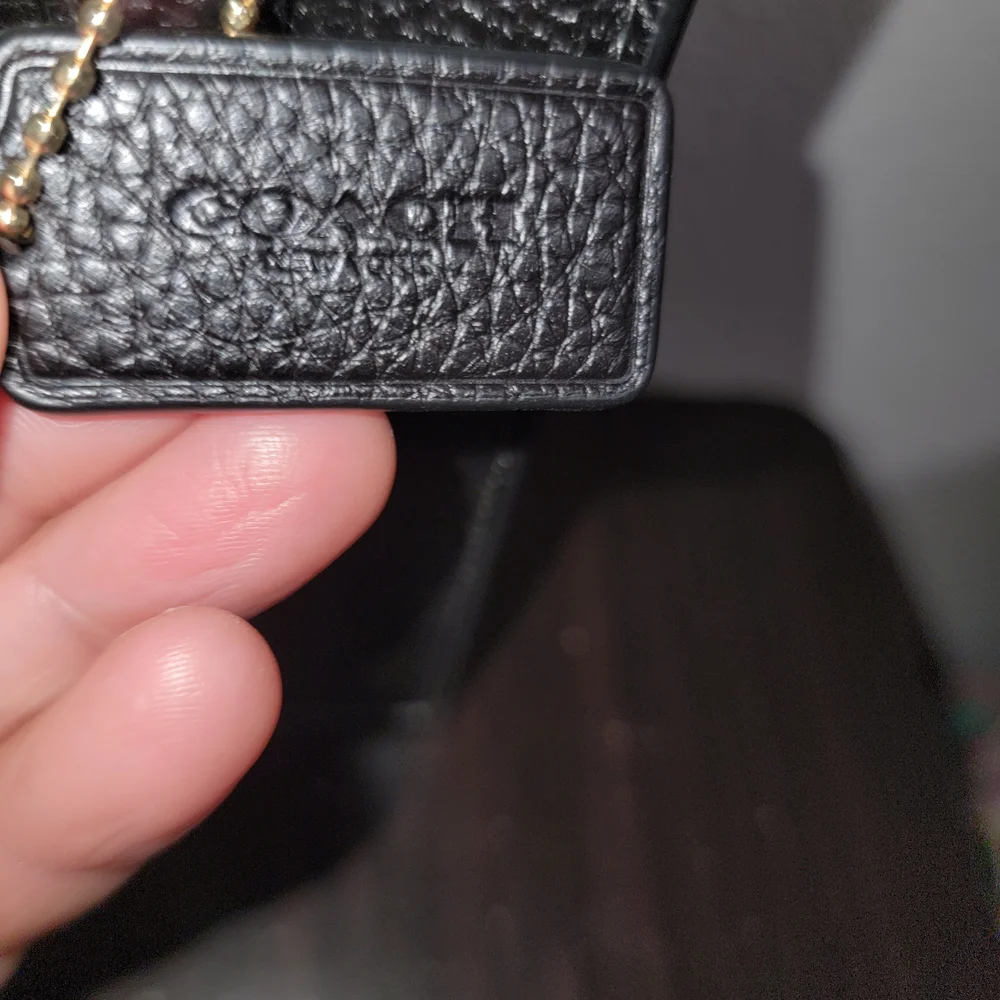 Coach Black Mini Bag with Gold Accents Ships same or next business day - Picture 3 of 4